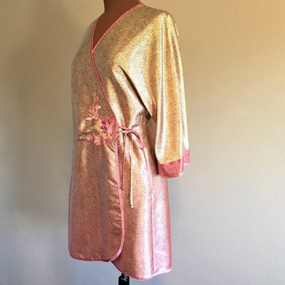 SENSARA Silky Embroidered Detail Robe | Small - Picture 3 of 13